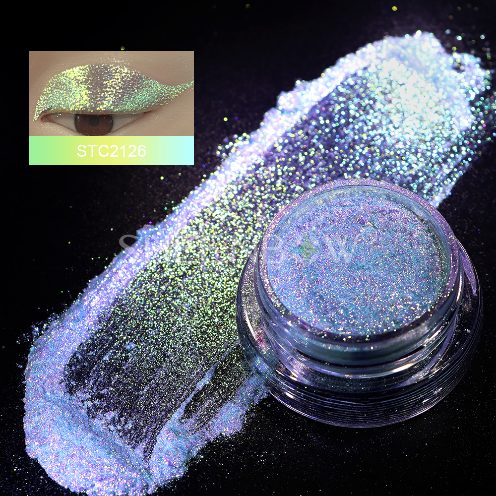 Multichrome Holographic Color-Shifting for Eyeshadow & Nail Art — multichrome, holographic, color-shifting, glitter pigment